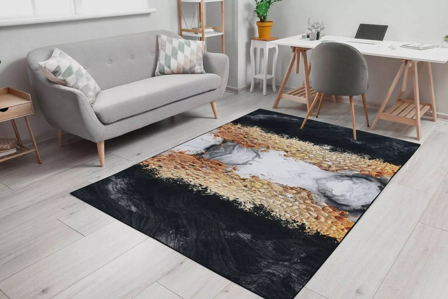 Neslystantis modernus lofto stiliaus kilimas 80x150 cm