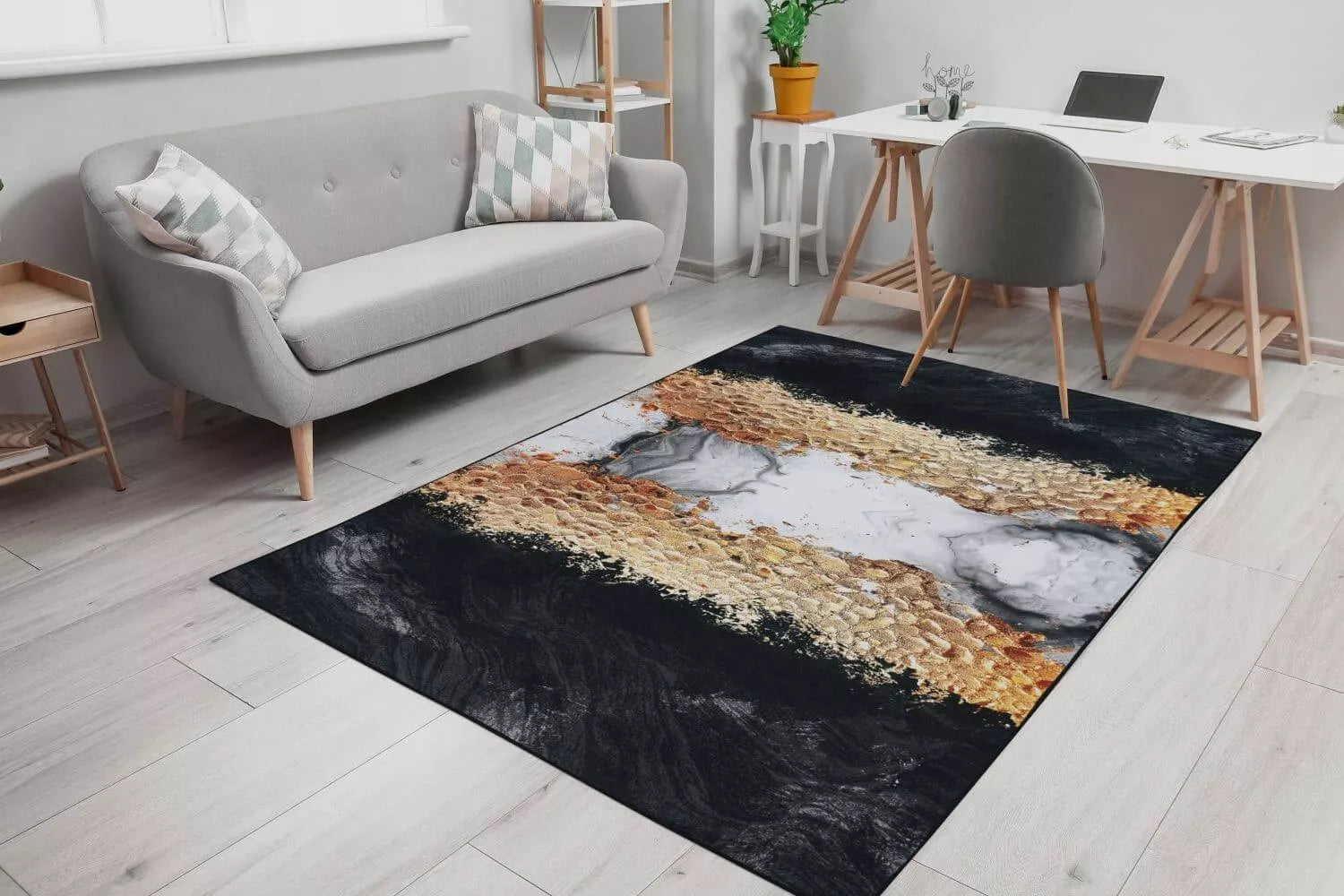 Neslystantis modernus lofto stiliaus kilimas 80x150 cm