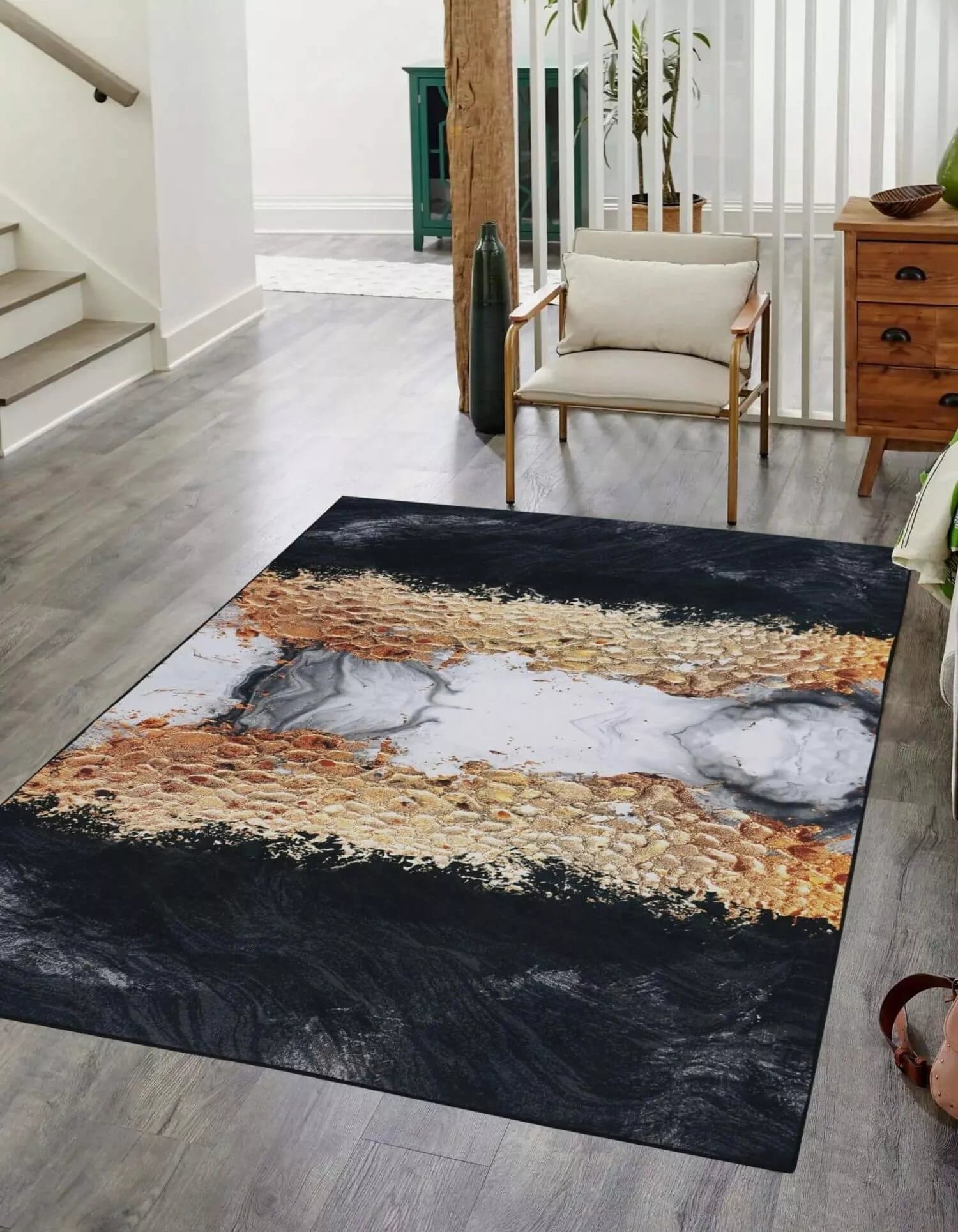 Neslystantis modernus lofto stiliaus kilimas 80x150 cm