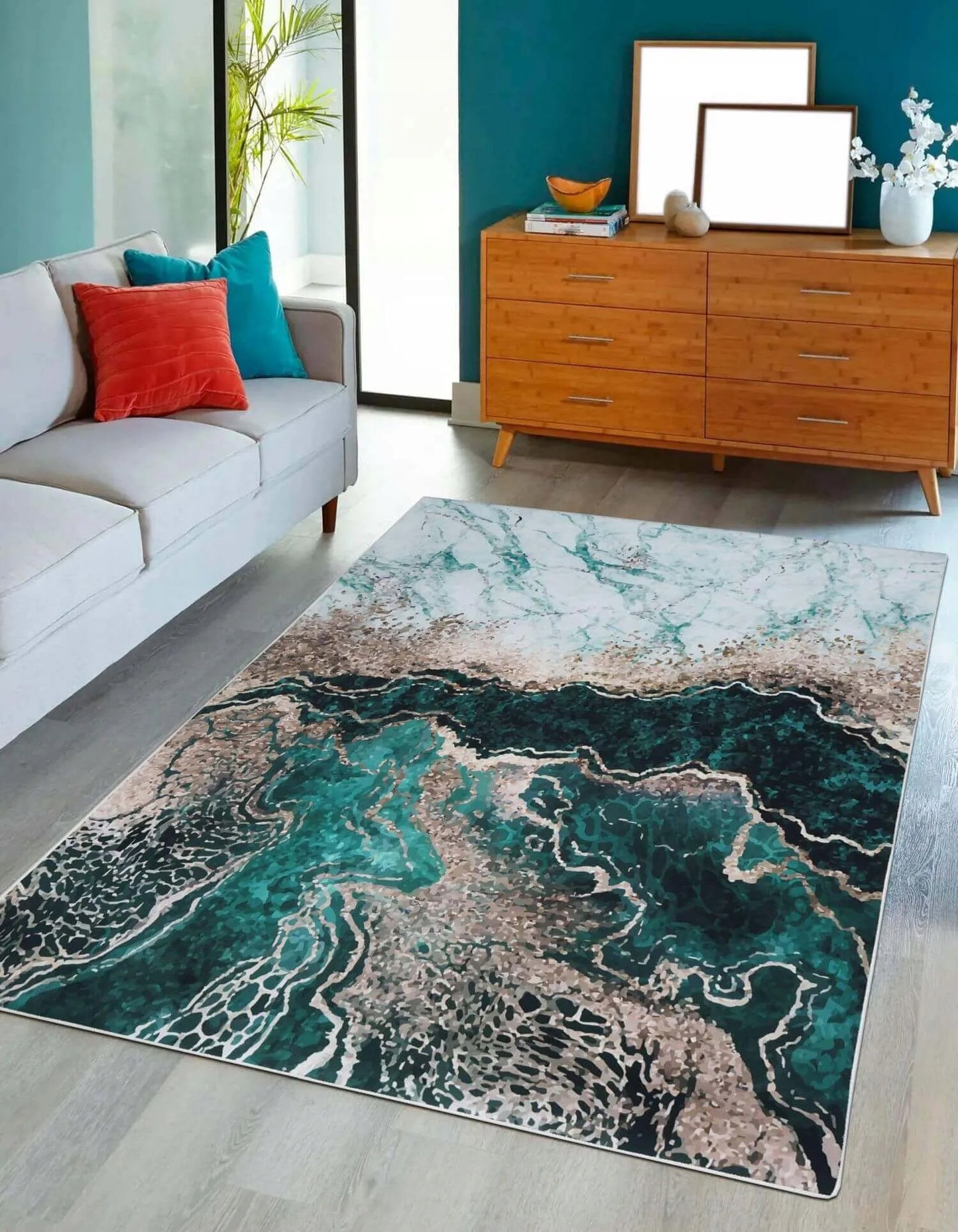 Neslystantis modernus lofto stiliaus kilimas Eureka Home 60x100
