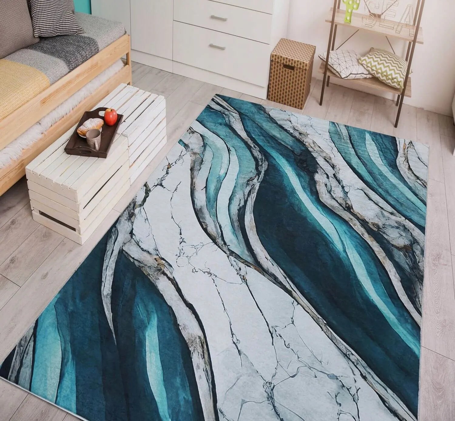 Neslystantis modernus lofto stiliaus kilimas svetainei ir kambariui 60x100 cm