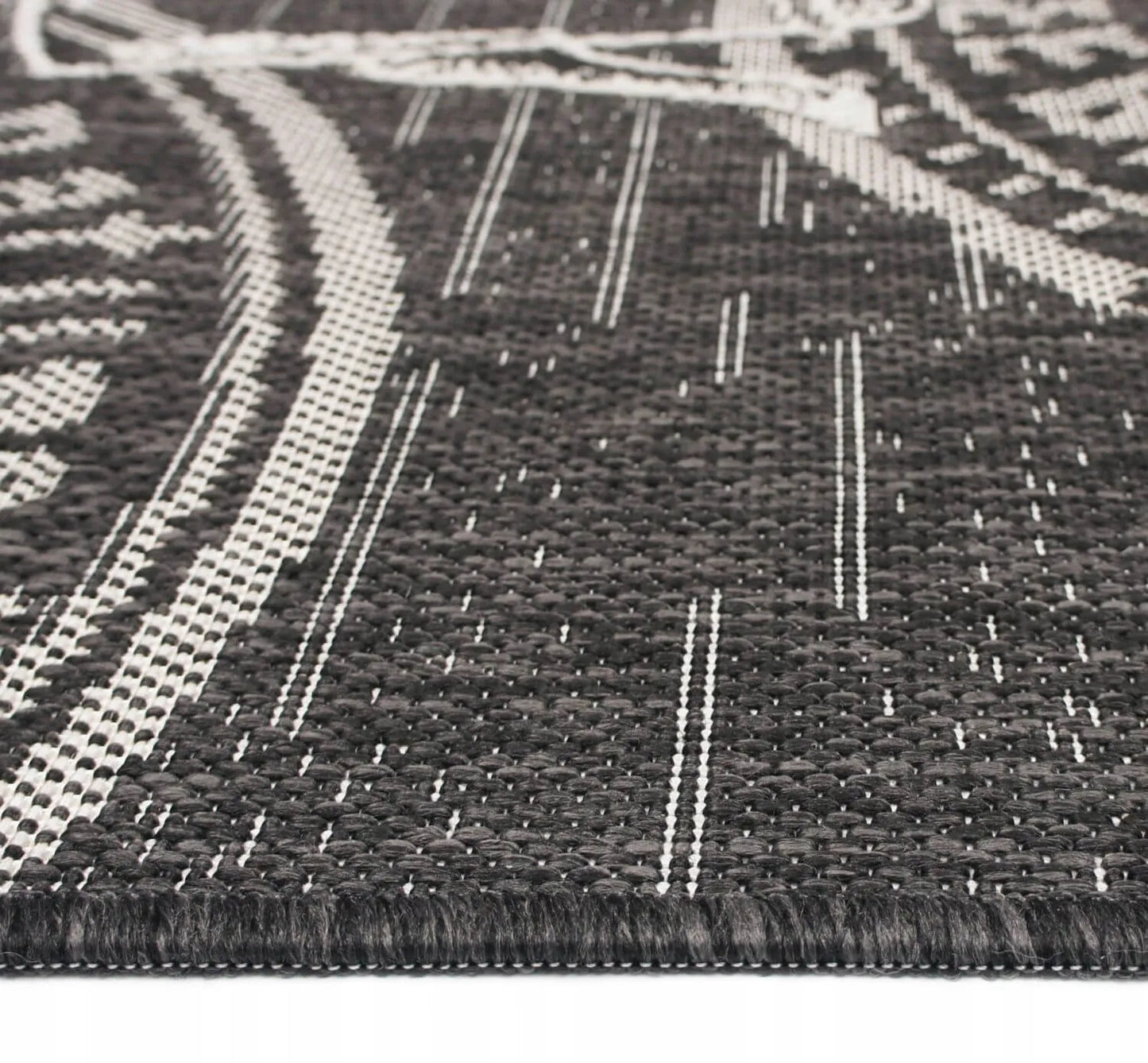 Neslystantis virtuvinis kilimėlis Eureka Home, virvinis takelis, 67x140 cm, juodas