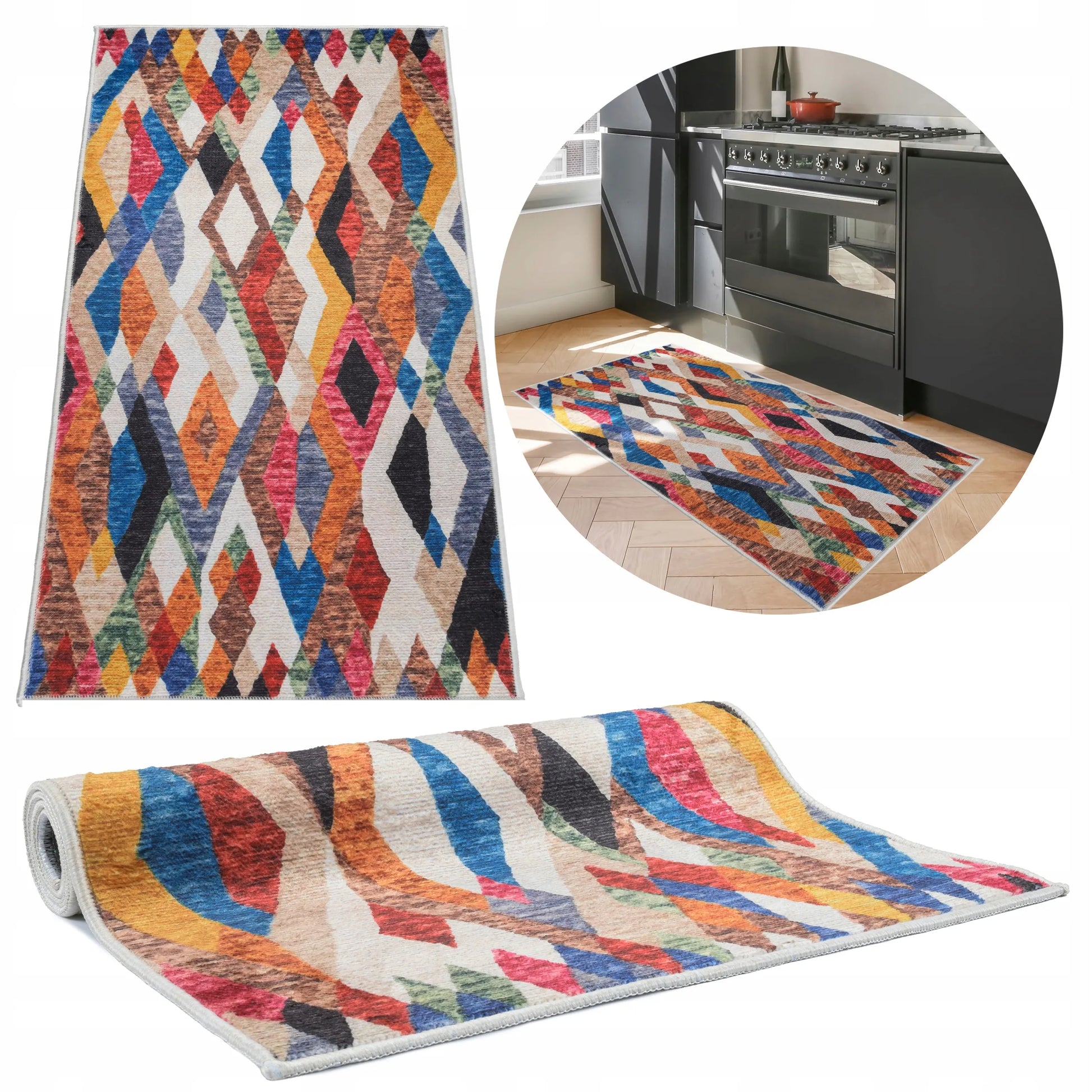 Neslystantis virtuvinis kilimėlis / takelis e-floor 50x120 cm, plaunamas