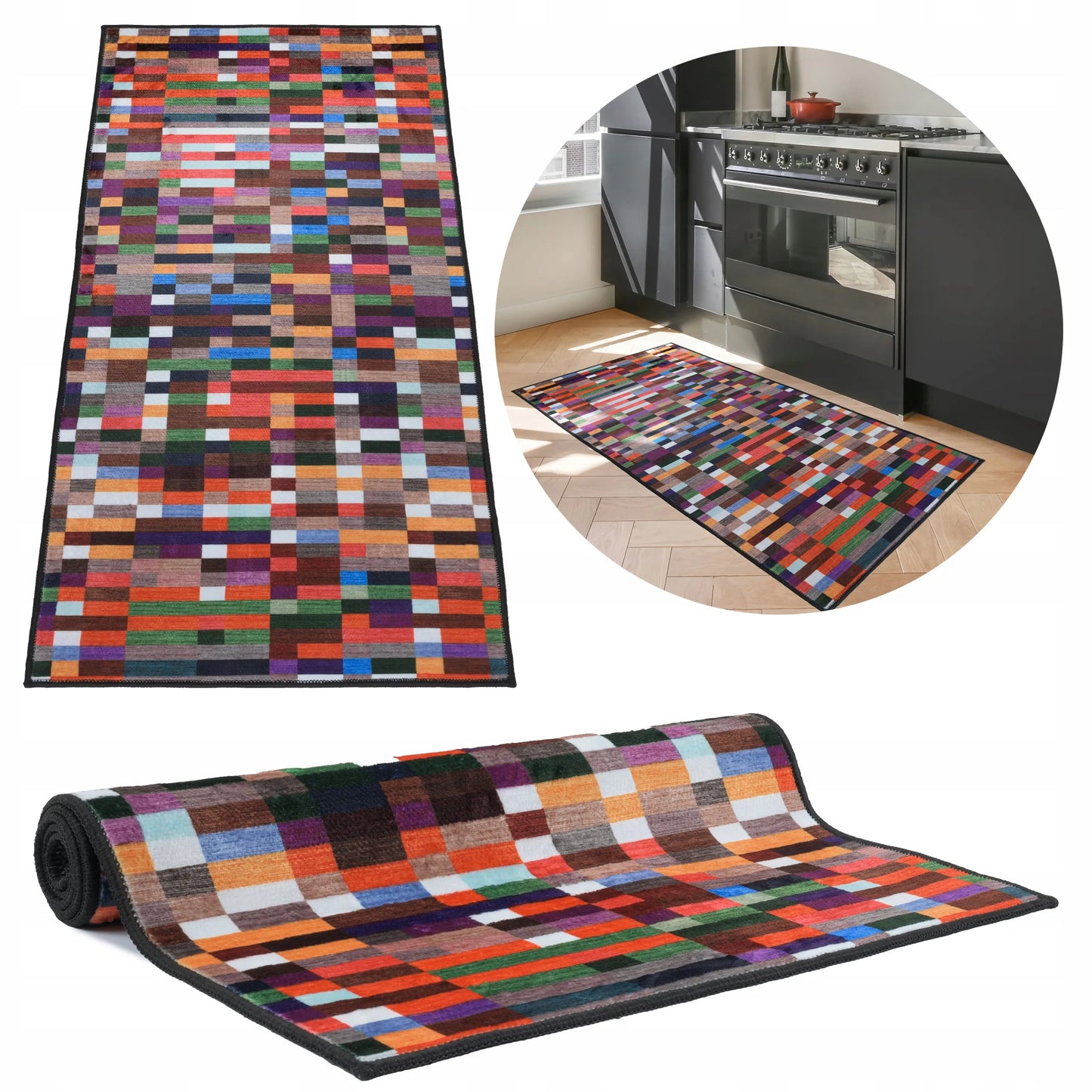Neslystantis virtuvinis takelis 50x120 cm, minkštas virtuvinis kilimėlis, galima skalbti