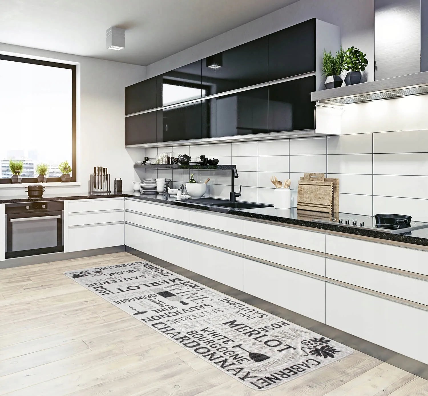 Neslystantis virvinis kilimas virtuvei 67x250