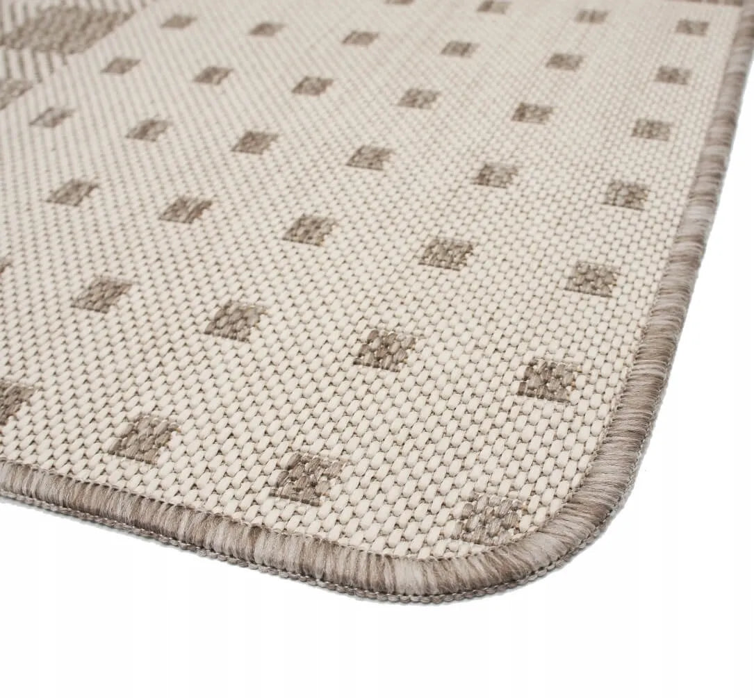 Neslystantis virvinis virtuvinis kilimas Eureka Home 67x200 cm, smėlio spalvos