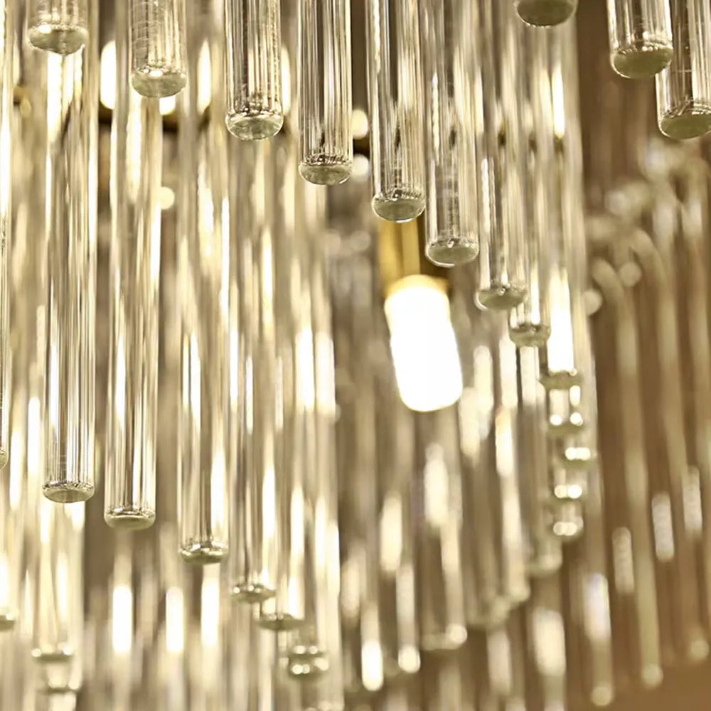 Pakabinamas kristalinis auksinis lubinis šviestuvas „Glamour“ 6 × E14 „TOOLIGHT“