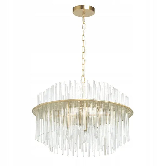 Pakabinamas kristalinis auksinis lubinis šviestuvas „Glamour“ 6 × E14 „TOOLIGHT“