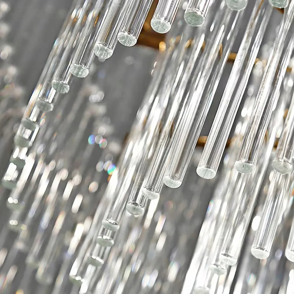 Pakabinamas kristalinis auksinis lubinis šviestuvas „Glamour“ 6 × E14 „TOOLIGHT“
