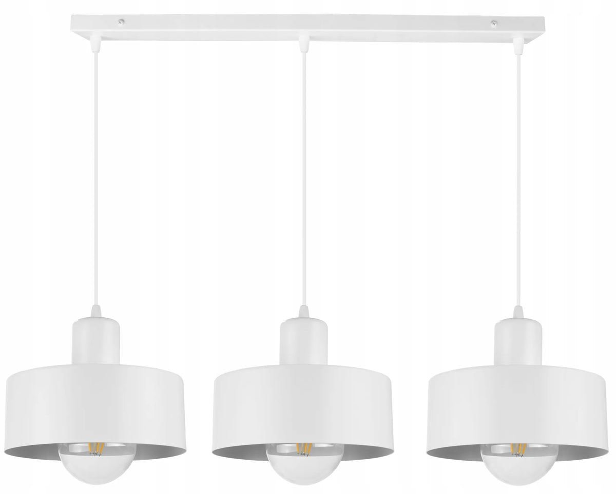 PAKABINAMAS LUBINIS ŠVIESTUVAS „BARCELONA“ TRIJŲ ŠVIESOS ŠALTINIŲ, LOFT, GLAMOUR, JUODAS / BALTAS