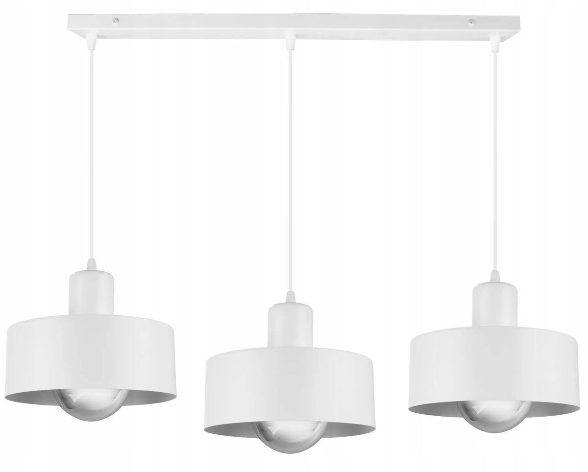 PAKABINAMAS LUBINIS ŠVIESTUVAS „BARCELONA“ TRIJŲ ŠVIESOS ŠALTINIŲ, LOFT, GLAMOUR, JUODAS / BALTAS