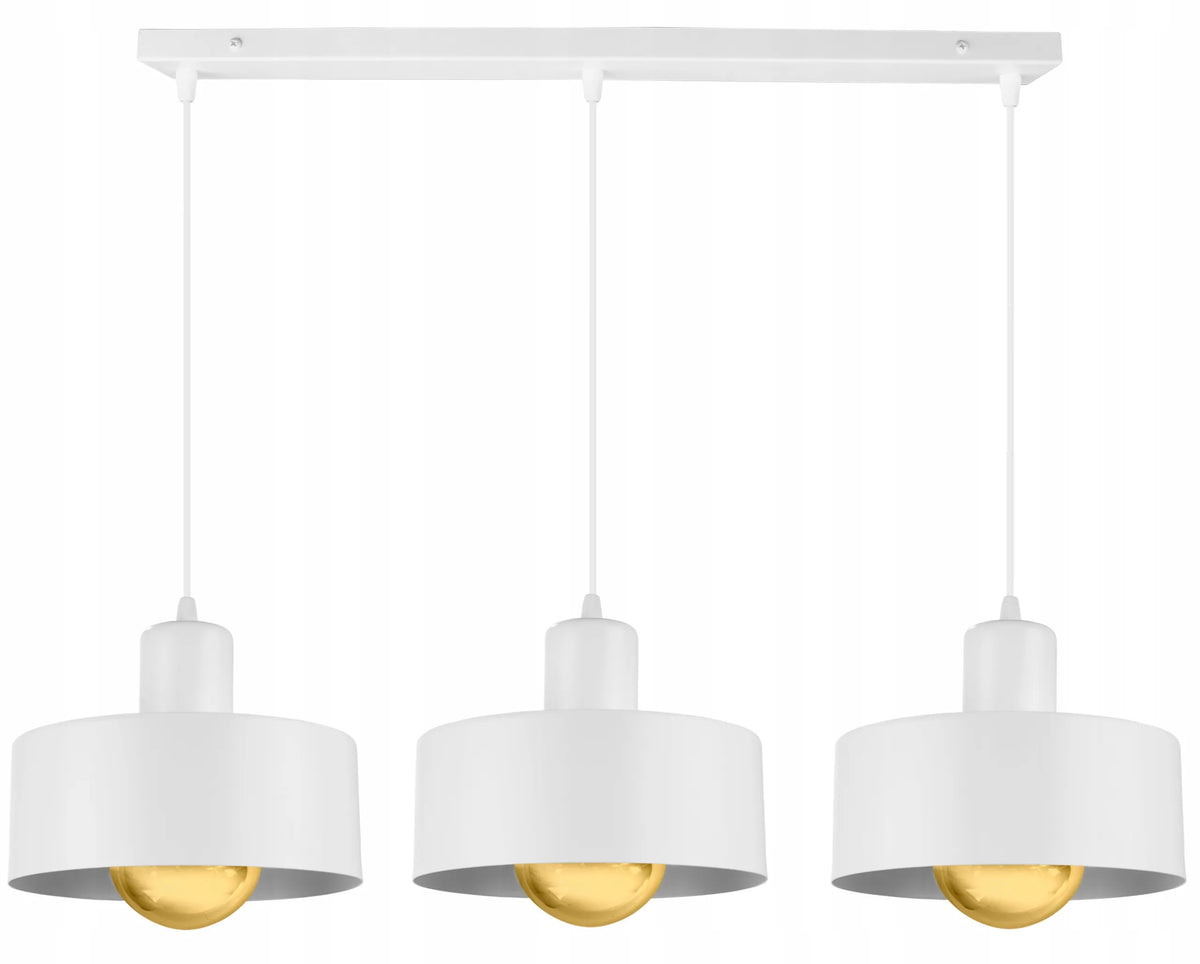 PAKABINAMAS LUBINIS ŠVIESTUVAS „BARCELONA“ TRIJŲ ŠVIESOS ŠALTINIŲ, LOFT, GLAMOUR, JUODAS / BALTAS