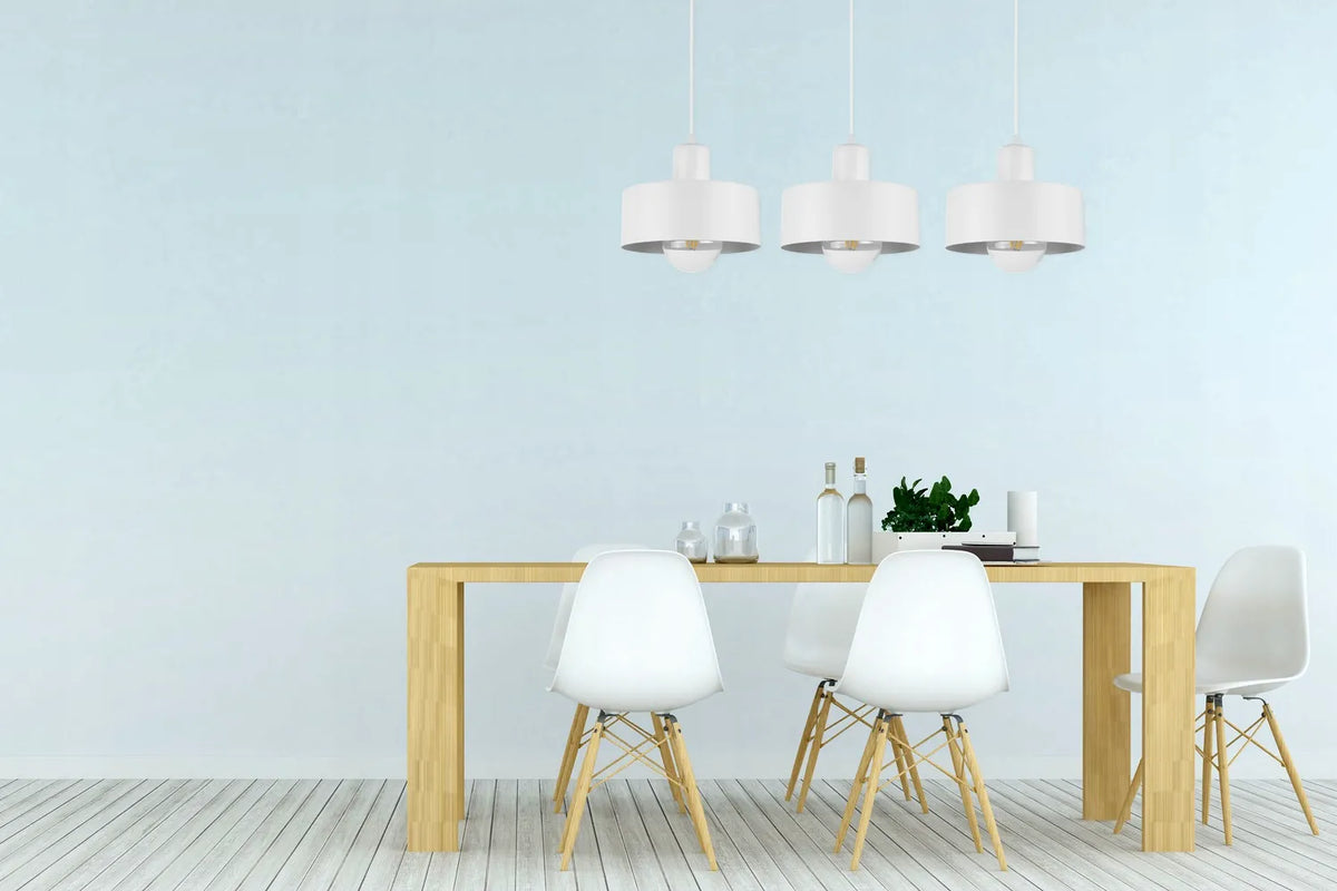 PAKABINAMAS LUBINIS ŠVIESTUVAS „BARCELONA“ TRIJŲ ŠVIESOS ŠALTINIŲ, LOFT, GLAMOUR, JUODAS / BALTAS