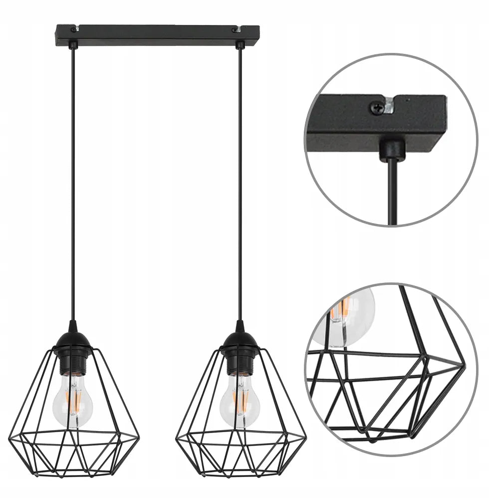Pakabinamas lubinis šviestuvas „DIAMENT LOFT EDISON LED“