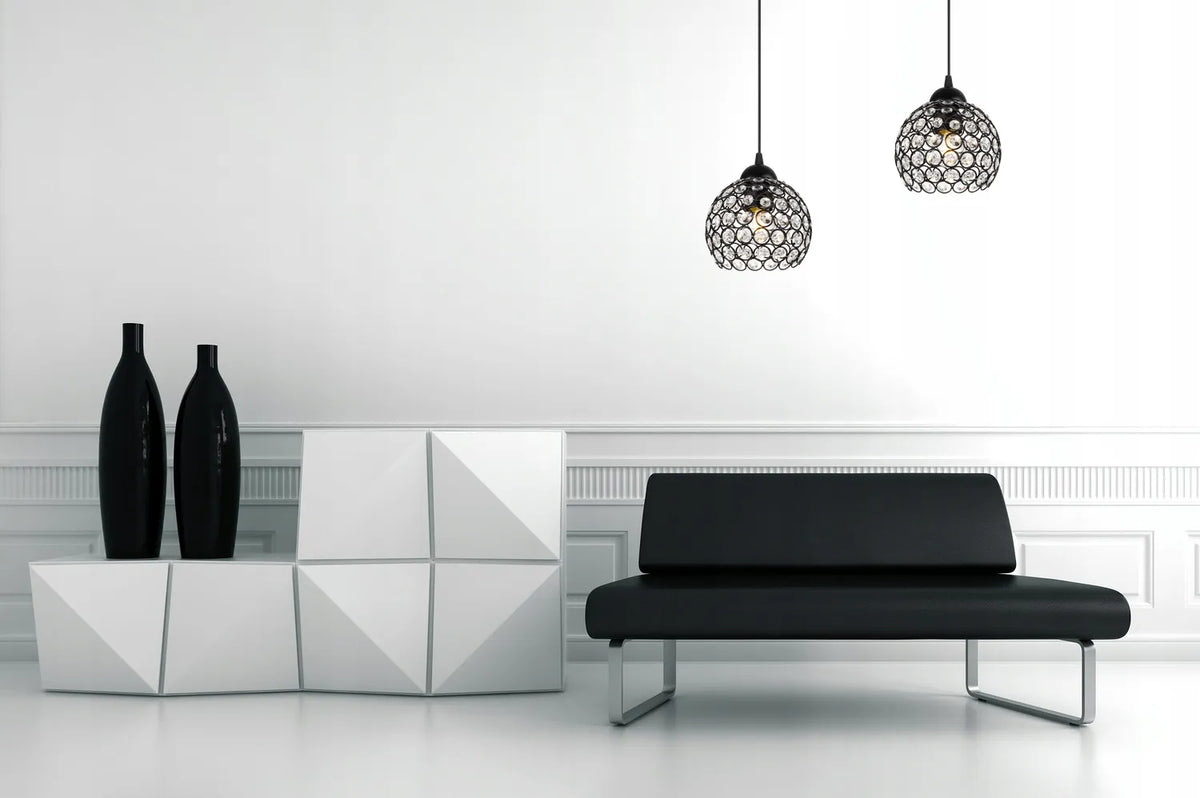 PAKABINAMAS LUBINIS ŠVIESTUVAS „GLAMOUR“ „CRYSTAL“ 2 ŠVIESOS ŠALTINIAMS SVETAINEI IR VALGOMAJAM
