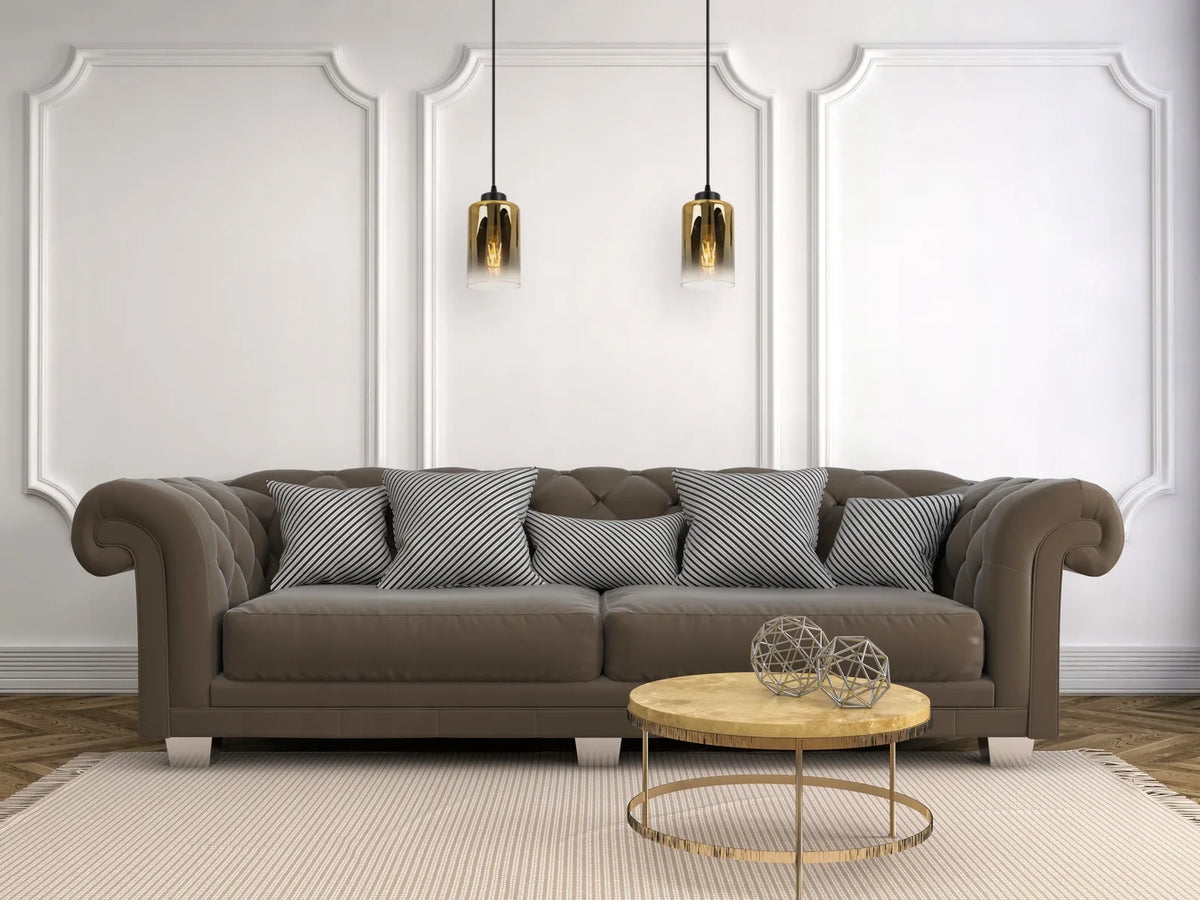 Pakabinamas lubinis šviestuvas HELLA 2320/2, juodas, auksinis, lofto ir glamour stiliaus