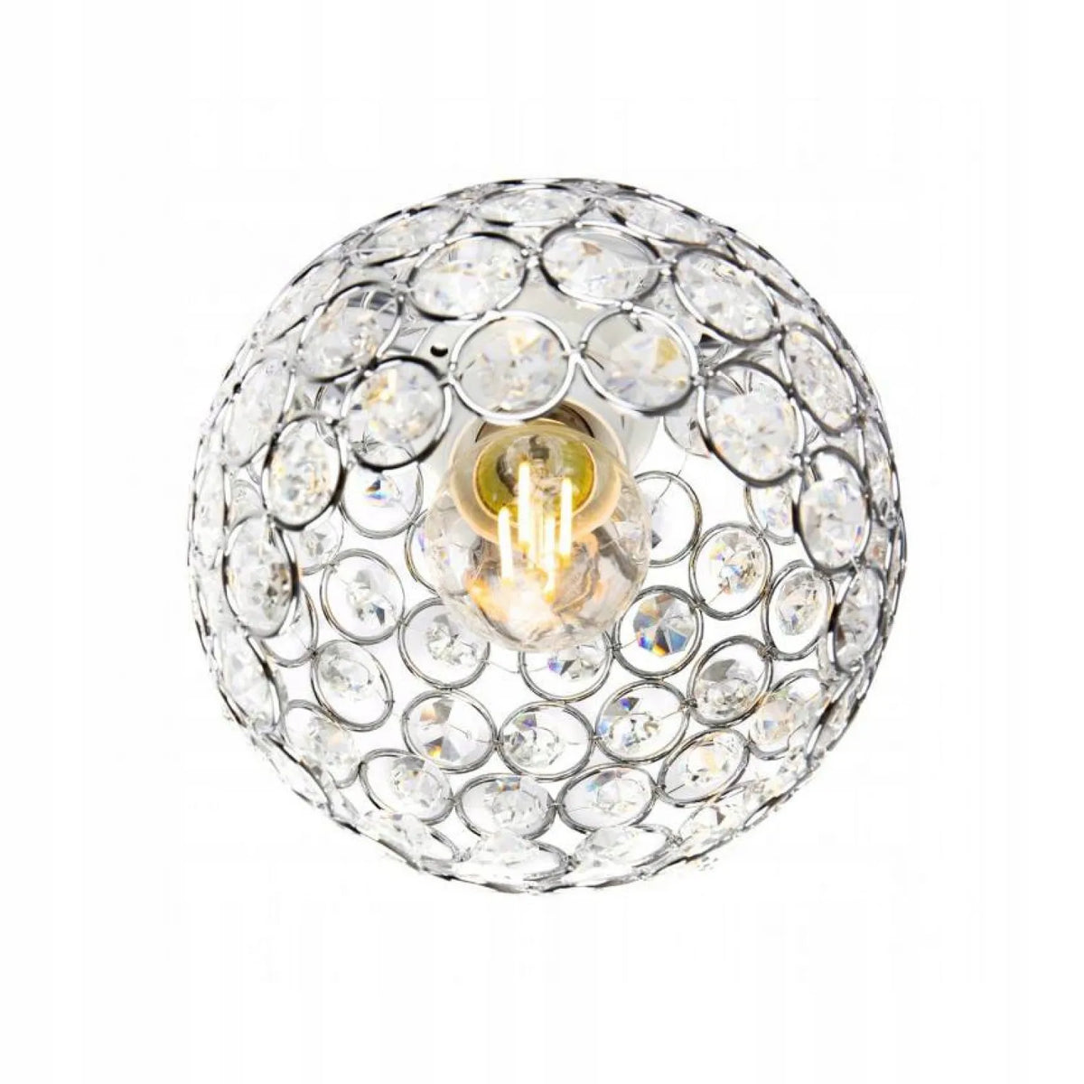 Pakabinamas lubinis šviestuvas „Light Home CRYSTAL“ su trimis šviesos taškais, juodas ir chromo, dekoruotas kristalais