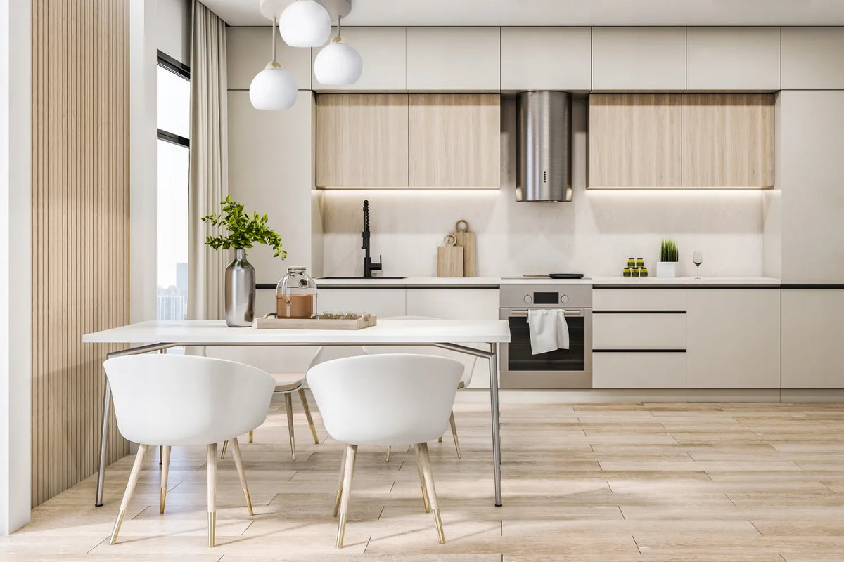 Pakabinamas lubinis šviestuvas „Light Home“ ELIZA WHITE su baltais rutulio formos gaubtais, kašmyro spalvos, 3×E27