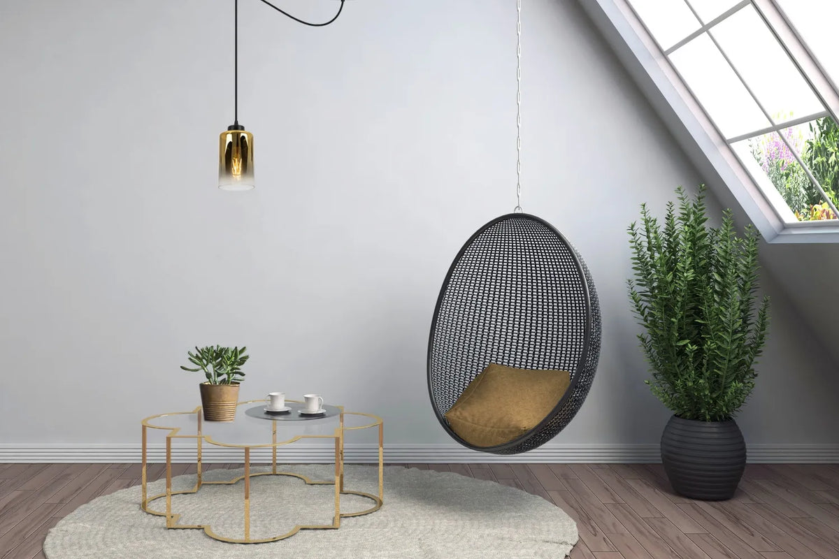 PAKABINAMAS LUBINIS ŠVIESTUVAS LIGHT HOME HELLA, 1 STIKLINIS GRAFITINIS GAUBTAS, JUODAS LOFT