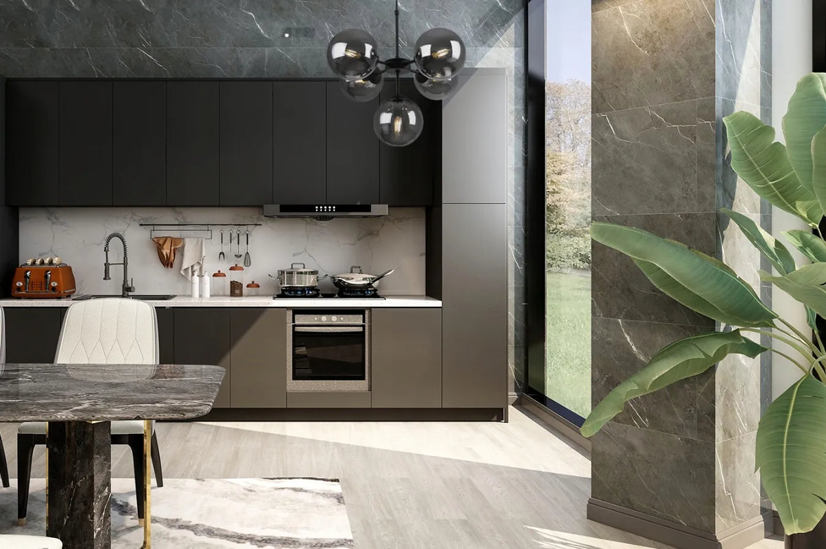 Pakabinamas lubinis šviestuvas Light Home IMPERIA 2519/5/CZ, juodas lofto stiliaus, 5×E14