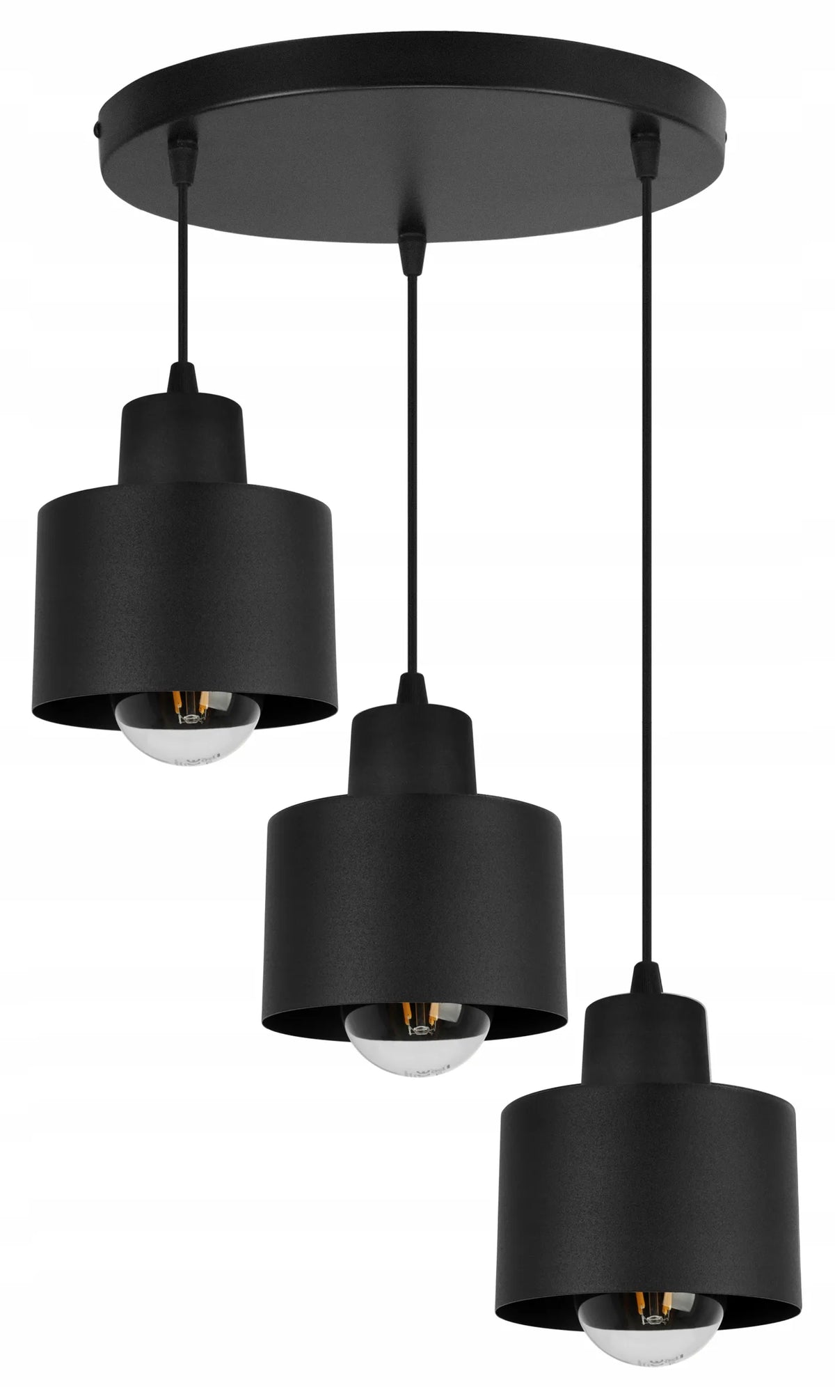 Pakabinamas lubinis šviestuvas Light Home PANTA 2002/3OW, 3 lempučių, juodas, lofto stiliaus