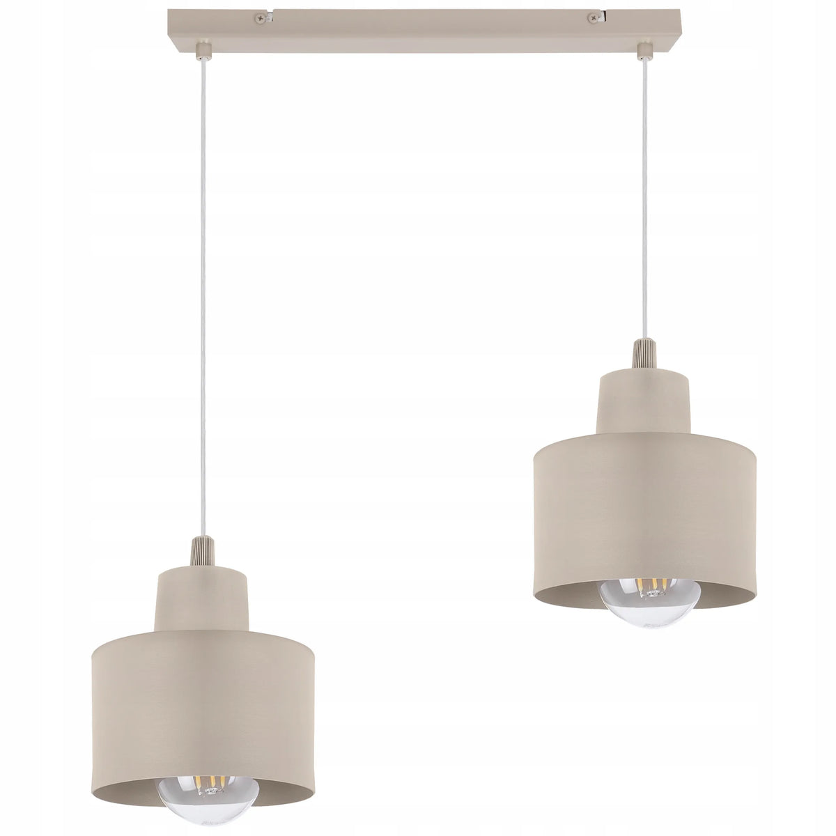 Pakabinamas lubinis šviestuvas Light Home PANTA, dviguba juosta, smėlio spalvos, E27