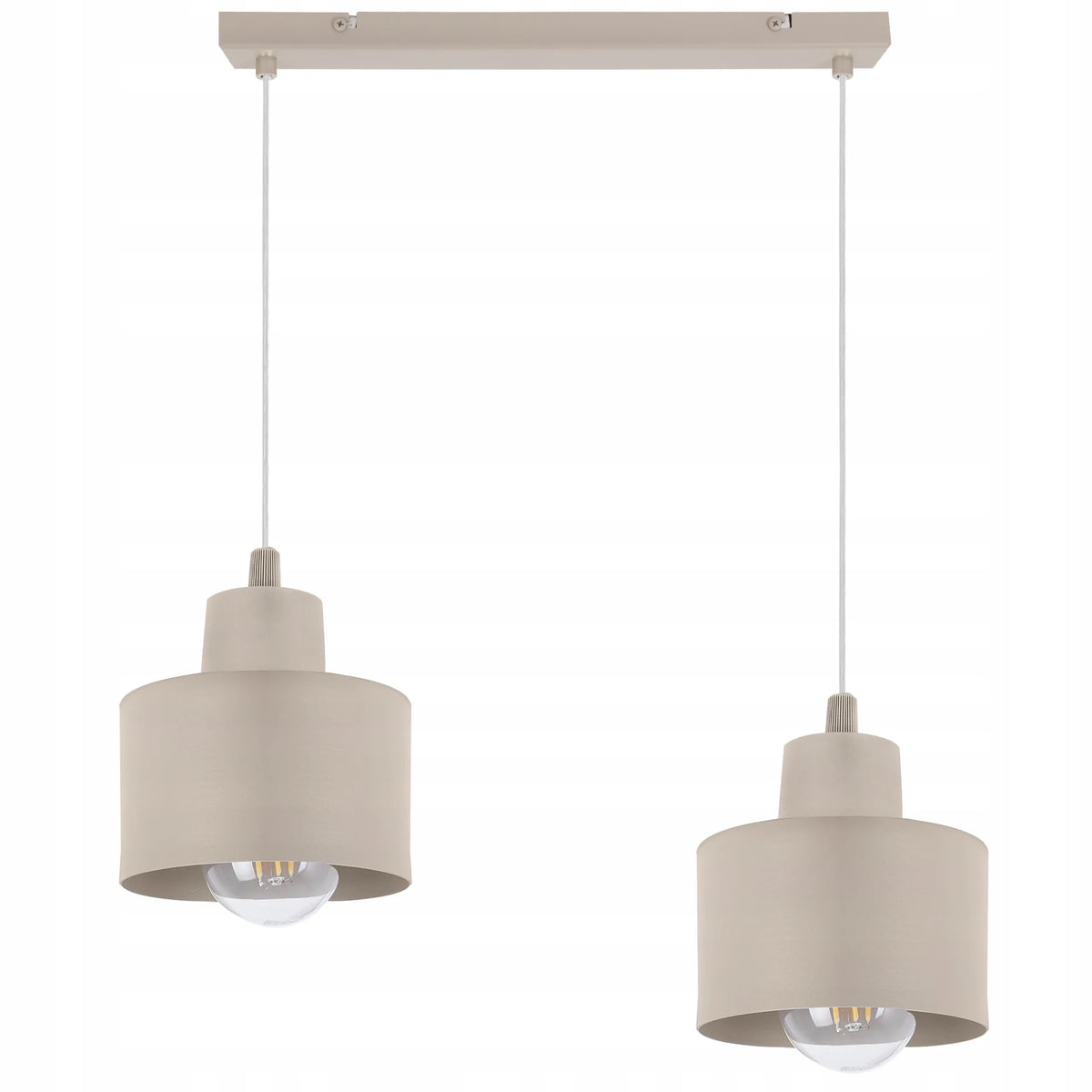 Pakabinamas lubinis šviestuvas Light Home PANTA, dviguba juosta, smėlio spalvos, E27