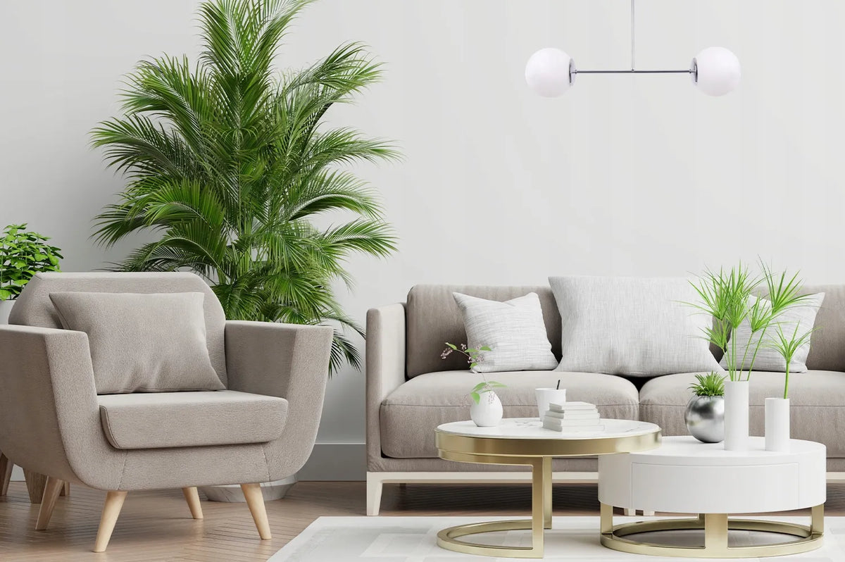 Pakabinamas lubinis šviestuvas „Light Home“ SIENA, 2×E14, chromo ir balta spalva
