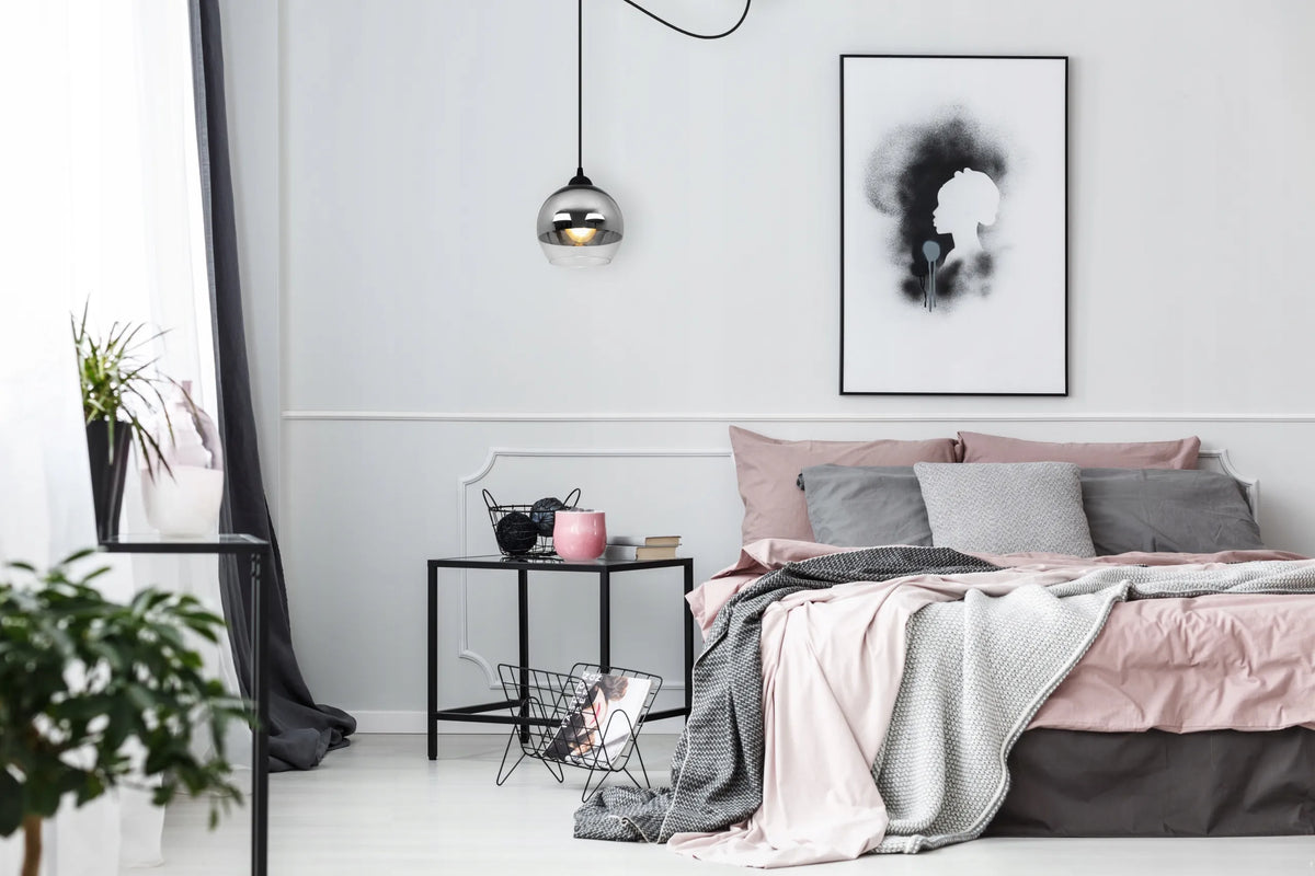 Pakabinamas lubinis šviestuvas Light Home SPIDER BERGEN 2330/1, vienvietis, elegantiškas, juodas, chromo ir stiklo