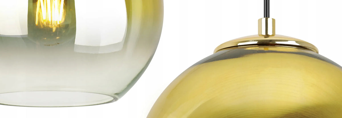 Pakabinamas lubinis šviestuvas „Light Home“ SPIDER BERGEN GOLD 2330/1/15, viengubas, juodas, su auksiniu 15 cm gaubtu