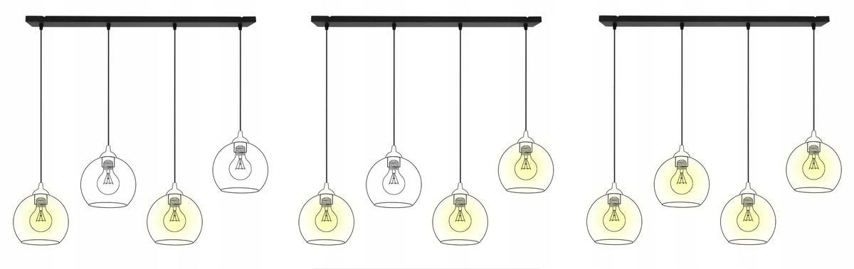 Pakabinamas lubinis šviestuvas Light Home TIMBER 2490/4 iš medžio, modernus boho stiliaus, virtuvei ir svetainei
