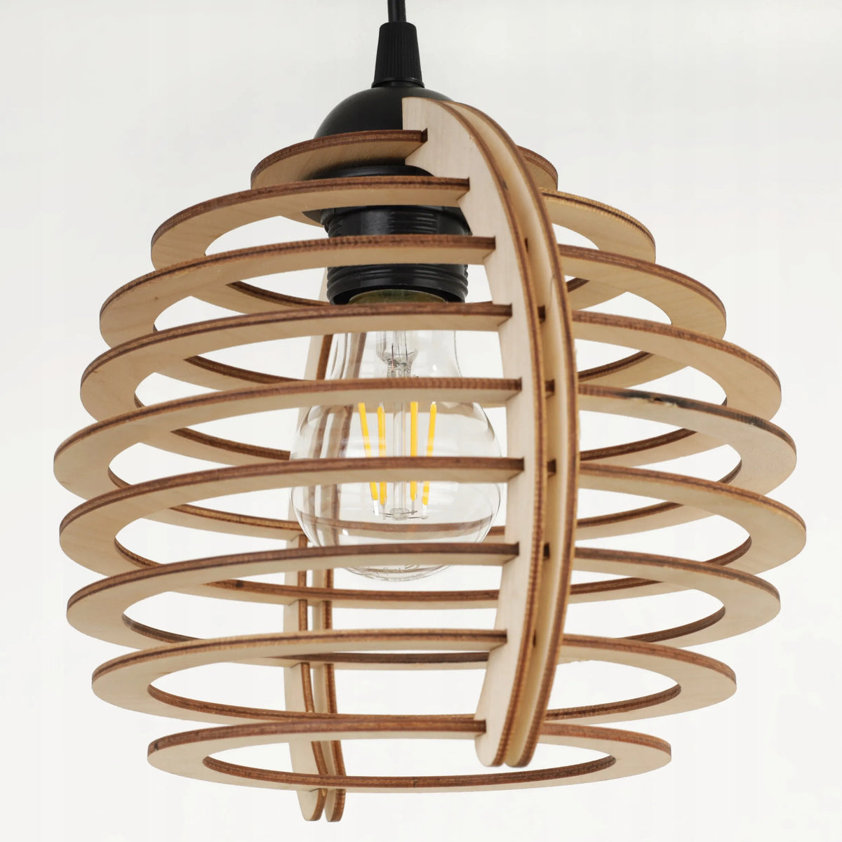 Pakabinamas lubinis šviestuvas Light Home TIMBER 2490/4 iš medžio, modernus boho stiliaus, virtuvei ir svetainei