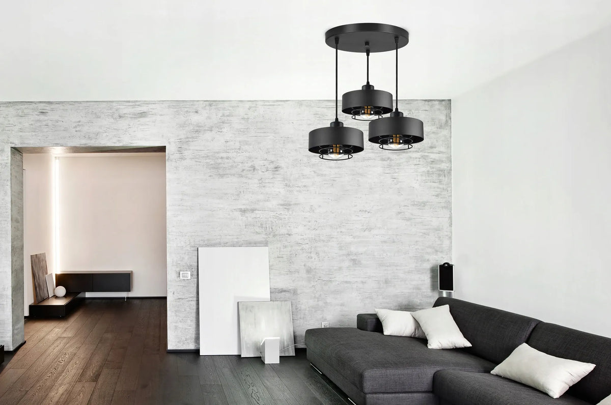 PAKABINAMAS LUBINIS ŠVIESTUVAS „LOFT EDISON“, JUODAS, ŠVIETYNAS