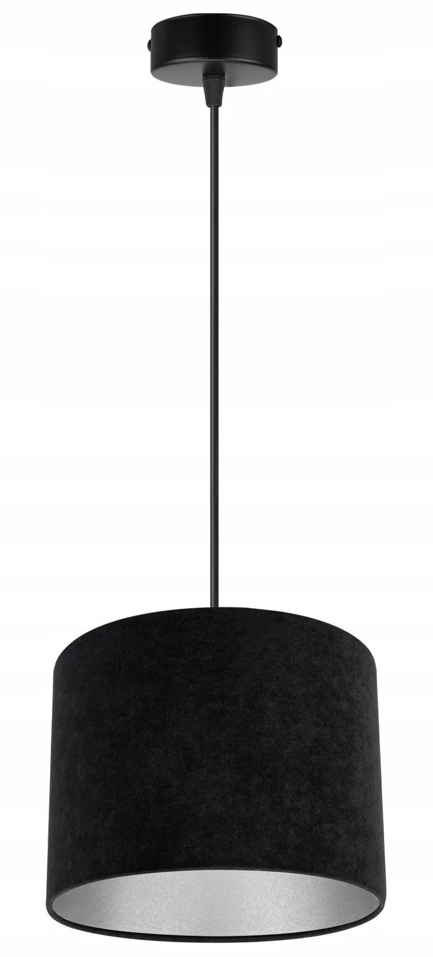 Pakabinamas lubinis šviestuvas „Mediolan“ „Light Home“, juodas su smėlio spalvos gaubtu, 20 cm