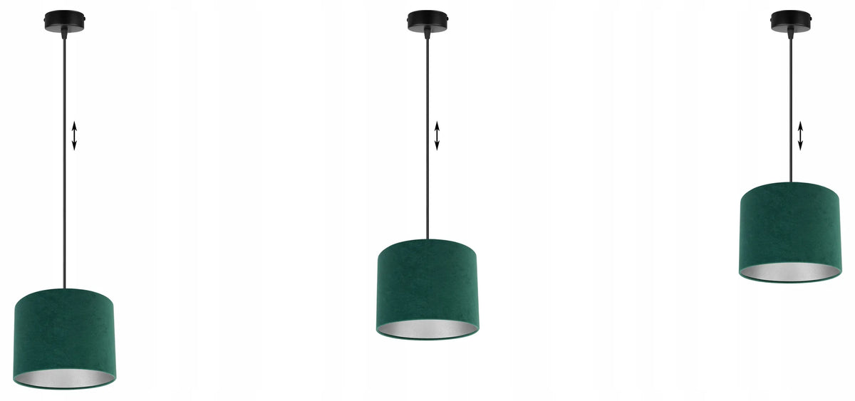 Pakabinamas lubinis šviestuvas „Mediolan“ „Light Home“, juodas su smėlio spalvos gaubtu, 20 cm