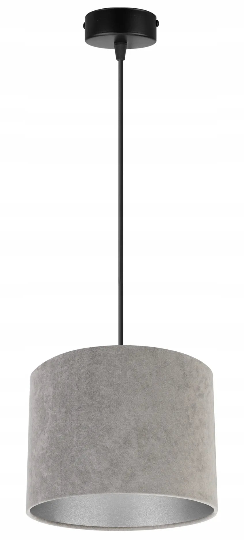 Pakabinamas lubinis šviestuvas „Mediolan“ „Light Home“, juodas su smėlio spalvos gaubtu, 20 cm