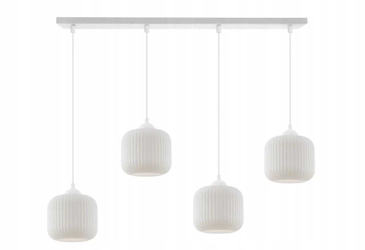 Pakabinamas lubinis šviestuvas RIFFLE, baltas, 4 x E27, „Light Home“