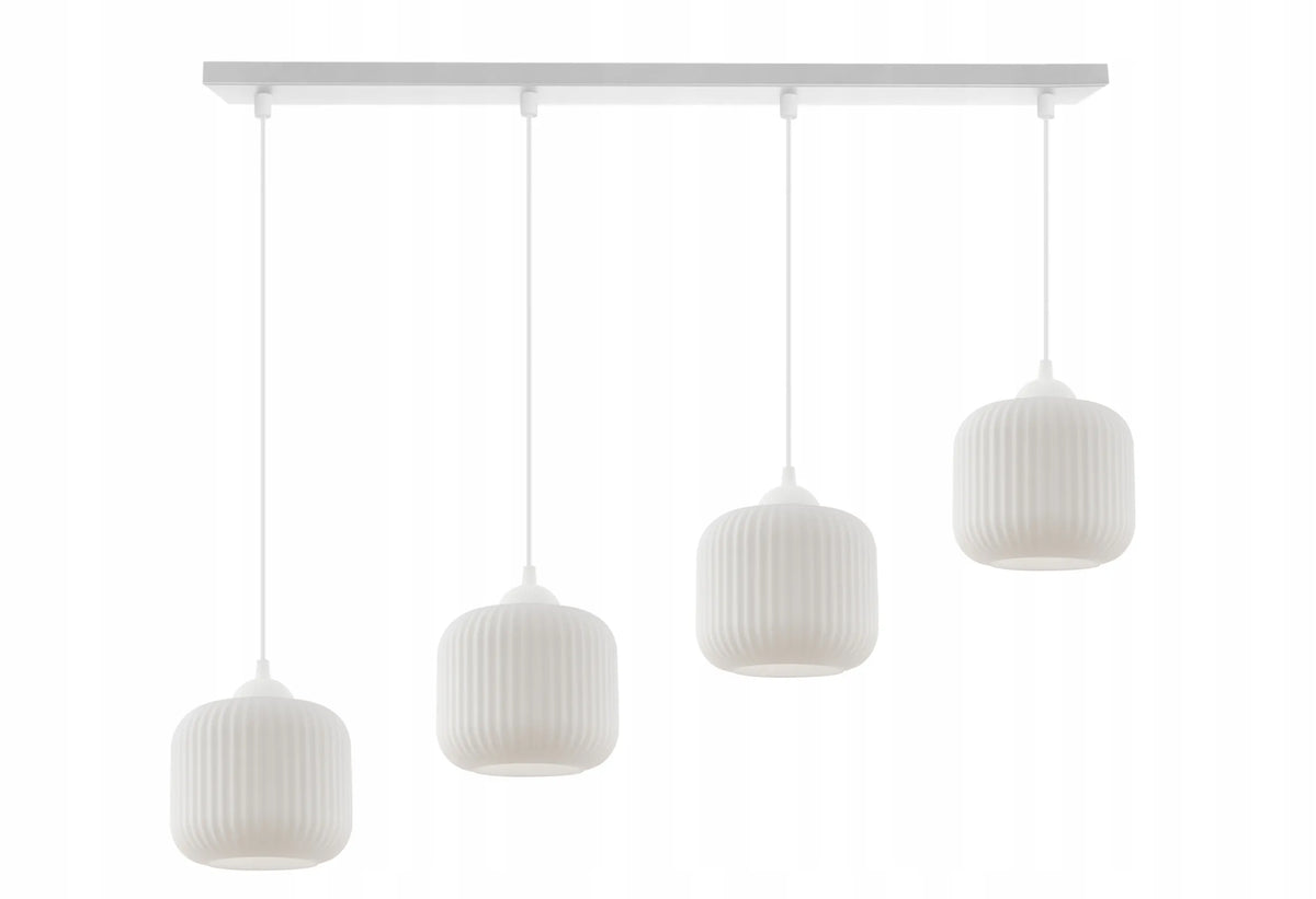Pakabinamas lubinis šviestuvas RIFFLE, baltas, 4 x E27, „Light Home“
