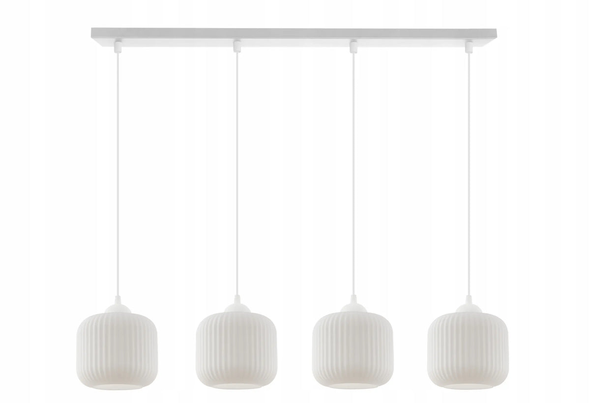 Pakabinamas lubinis šviestuvas RIFFLE, baltas, 4 x E27, „Light Home“
