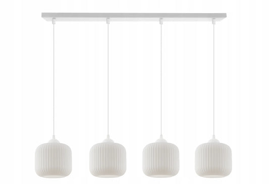 Pakabinamas lubinis šviestuvas RIFFLE, baltas, 4 x E27, „Light Home“