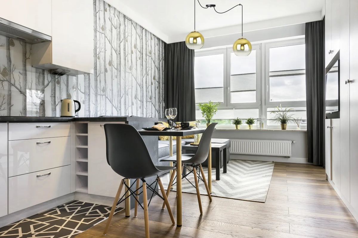 Pakabinamas lubinis šviestuvas „SPIDER BERGEN GOLD“ – auksinis stiklinis gaubtas, 2 × E27, lofto ir glamour stilius
