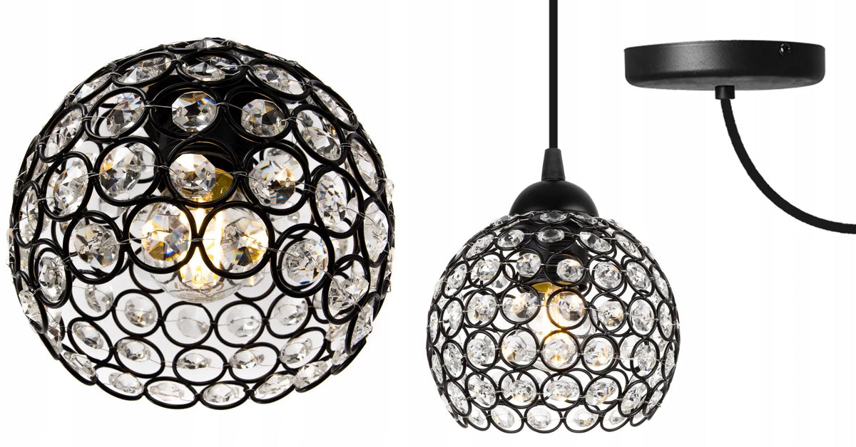 Pakabinamas lubinis šviestuvas „Spider Crystal“ su krištolo detalėmis, 1 x E27, Light Home