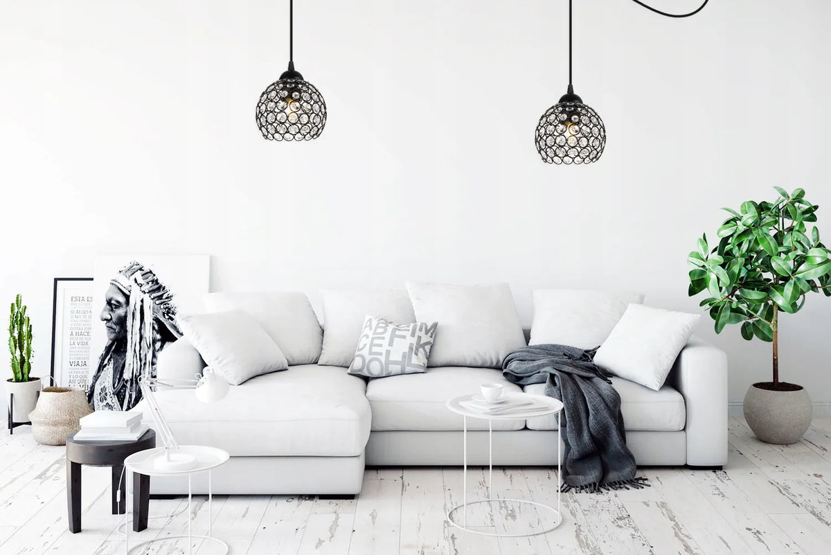 Pakabinamas lubinis šviestuvas „Spider Crystal“ su krištolo detalėmis, 1 x E27, Light Home