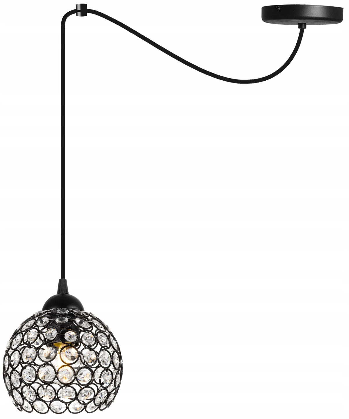 Pakabinamas lubinis šviestuvas „Spider Crystal“ su krištolo detalėmis, 1 x E27, Light Home