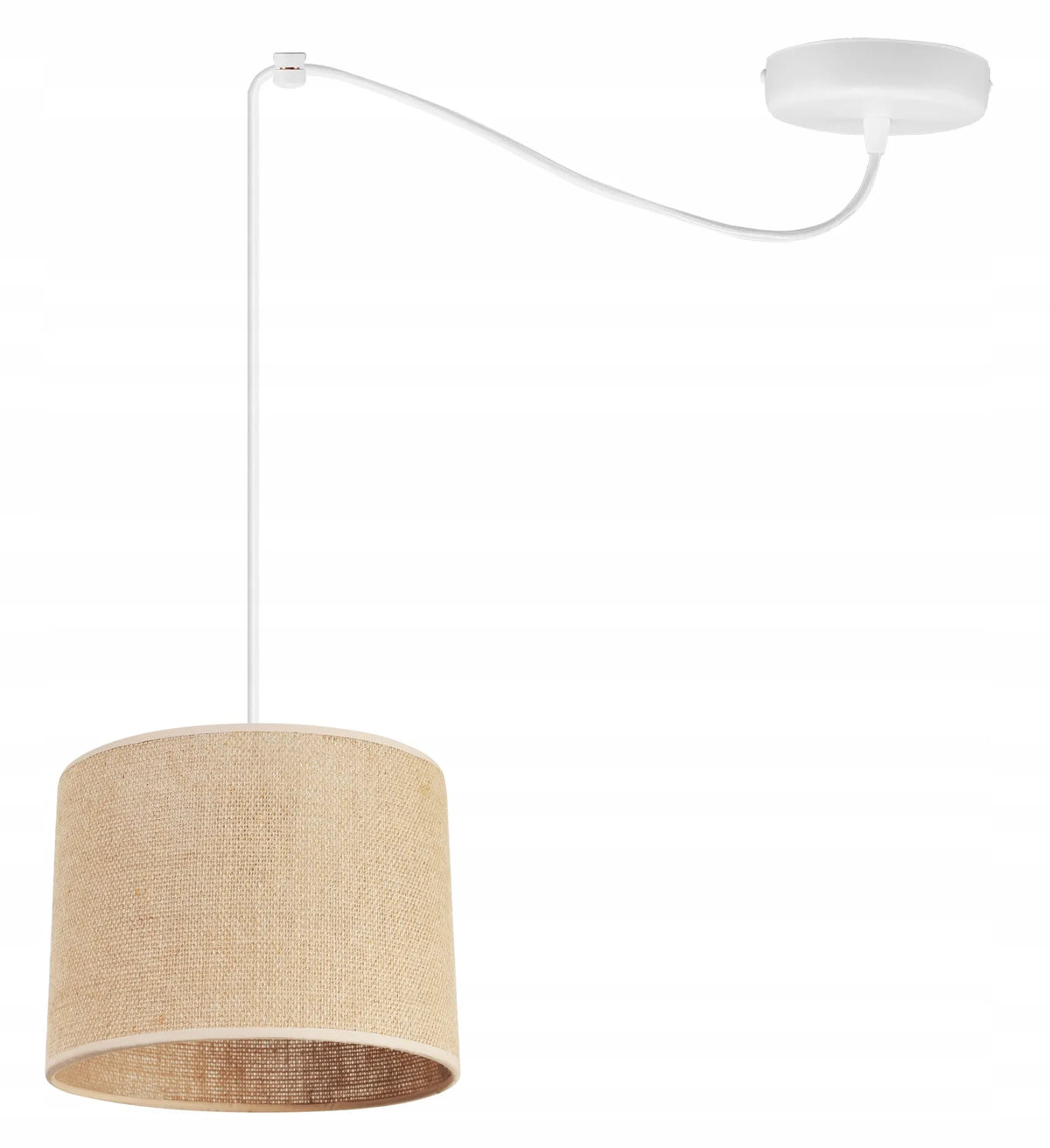 Pakabinamas lubinis šviestuvas „SPIDER JUTA 2450/20“ su vienu šviesos tašku, boho stiliaus medžiaginiu gaubtu, 20 cm, Light Home