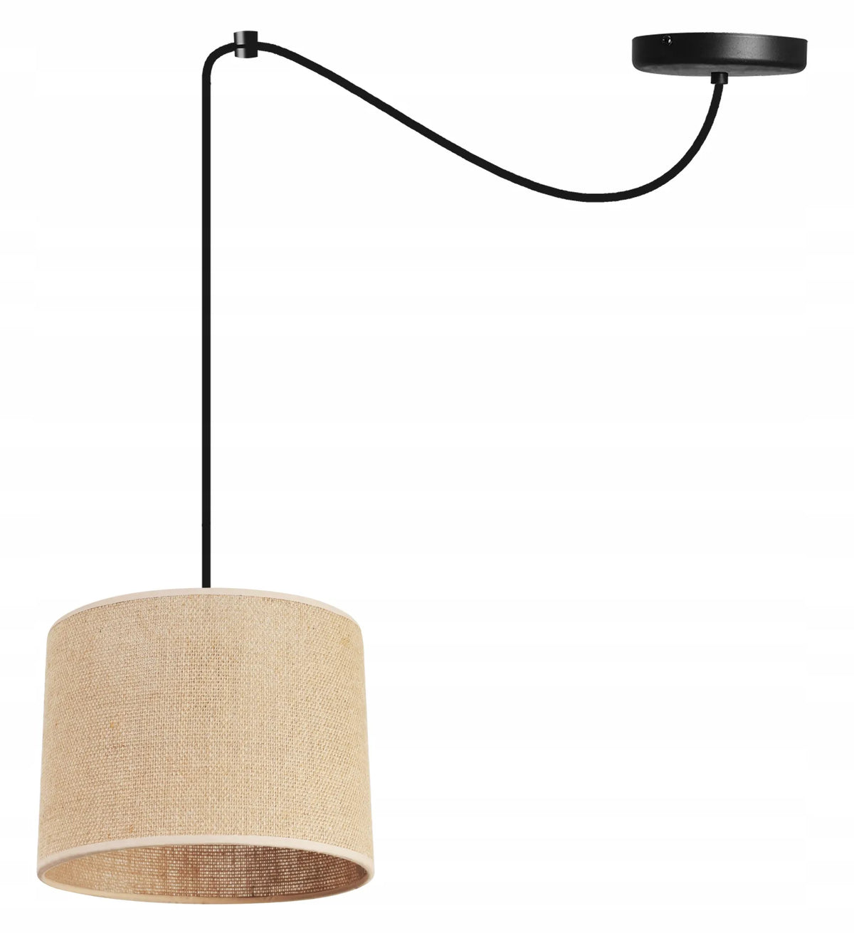Pakabinamas lubinis šviestuvas „SPIDER JUTA 2450/20“ su vienu šviesos tašku, boho stiliaus medžiaginiu gaubtu, 20 cm, Light Home