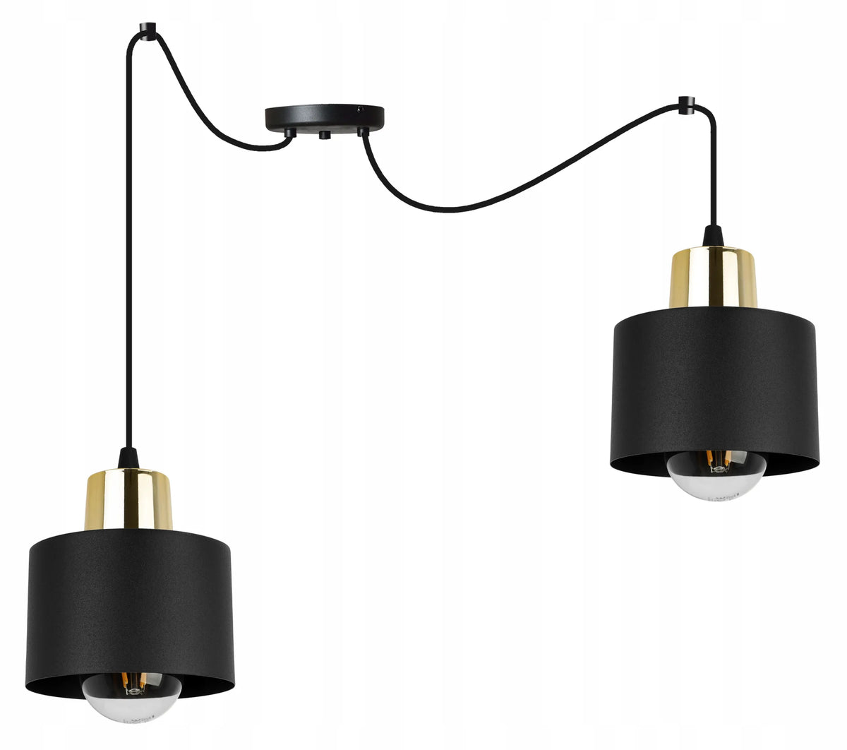 Pakabinamas lubinis šviestuvas „Spider Panta 2003/2“, juodas, modernus loft stiliaus metalinis šviestuvas