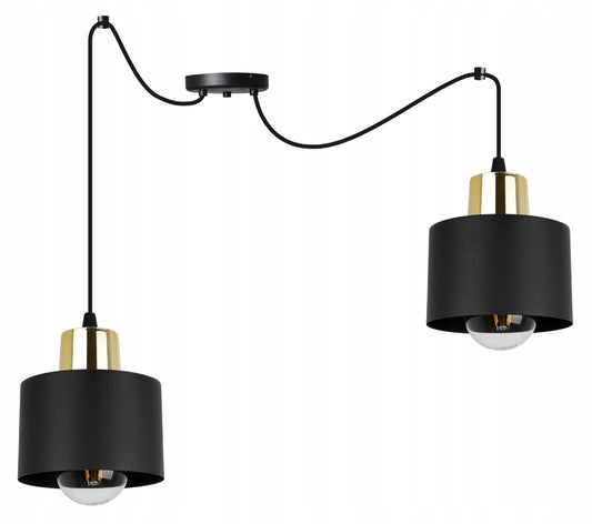 Pakabinamas lubinis šviestuvas „Spider Panta 2003/2“, juodas, modernus loft stiliaus metalinis šviestuvas