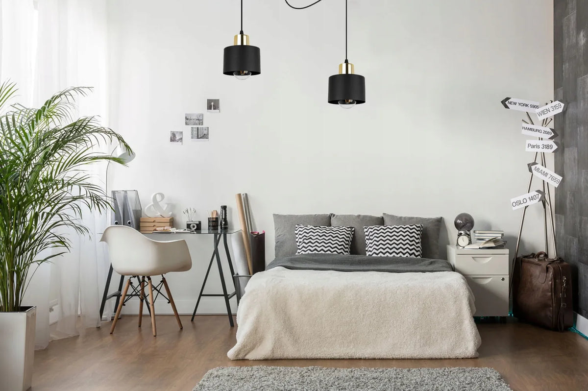 Pakabinamas lubinis šviestuvas „Spider Panta 2003/2“, juodas, modernus loft stiliaus metalinis šviestuvas