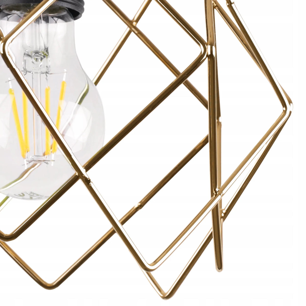Pakabinamas lubinis šviestuvas „Stella“ LOFT, juodas ir auksinis, vienvietis, virtuvei, 21 cm